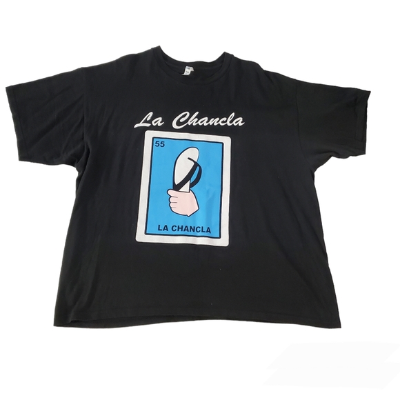 La Chancla Xxl Unisex 100% Cotton Mexican Tshirt - Picture 5 of 5